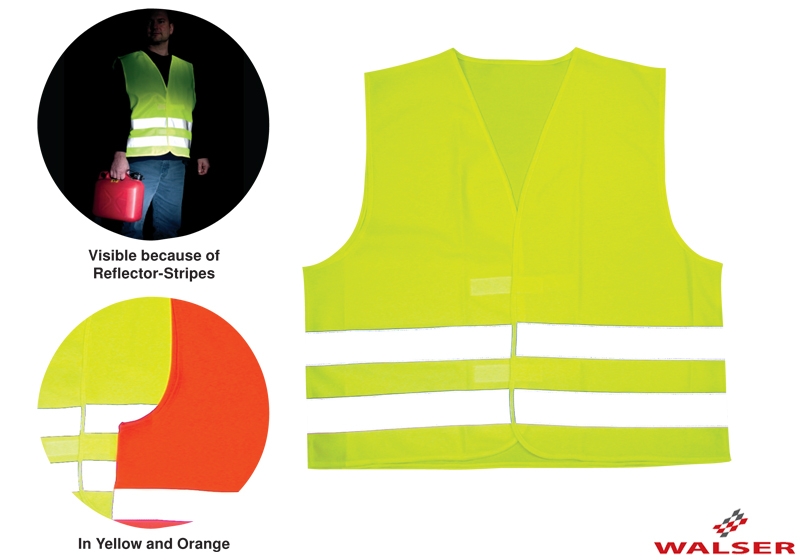 Having a reflective safety vest in your car over the winter months is a very good idea. They have reflective stripes (front, side and back) and an easy to use velcro-fastening. This adult-sized vest conforms to EU Standard BS EN 471. It's compulsory to carry at least one in your car in most European countries, including Austria, France, Germany, Italy, Spain, Switzerland.
