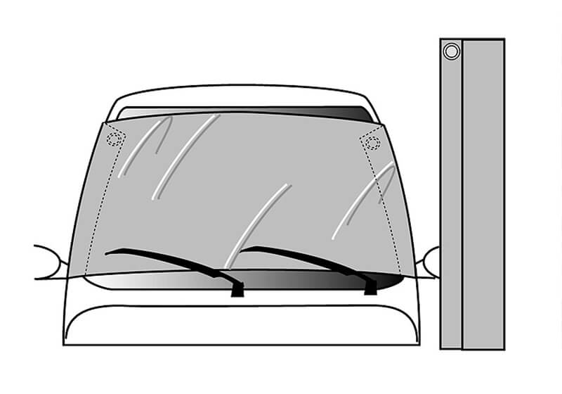 Windscreen protector for ice, snow and sun (standard)