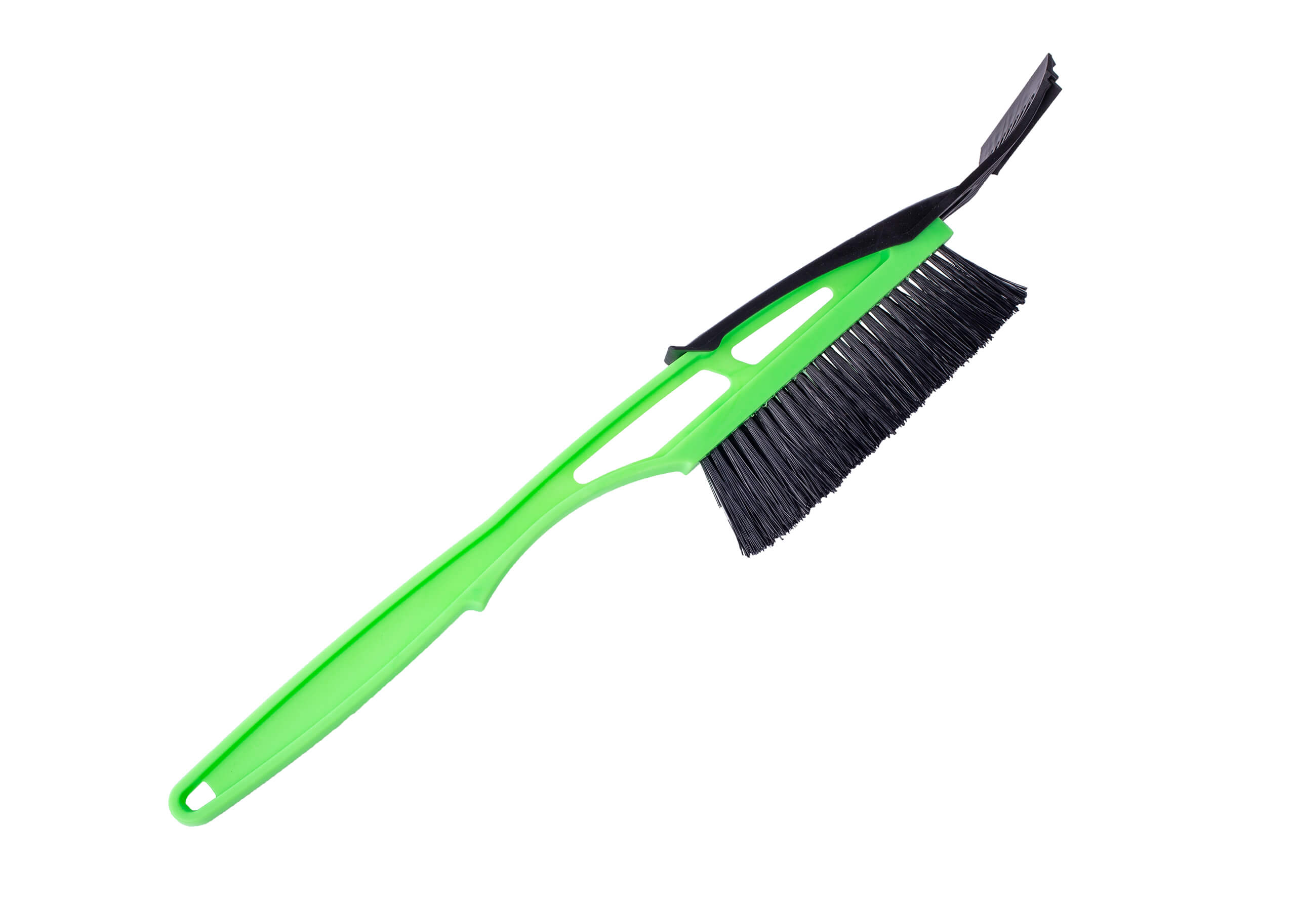 Snow brush with detachable ice scraper 